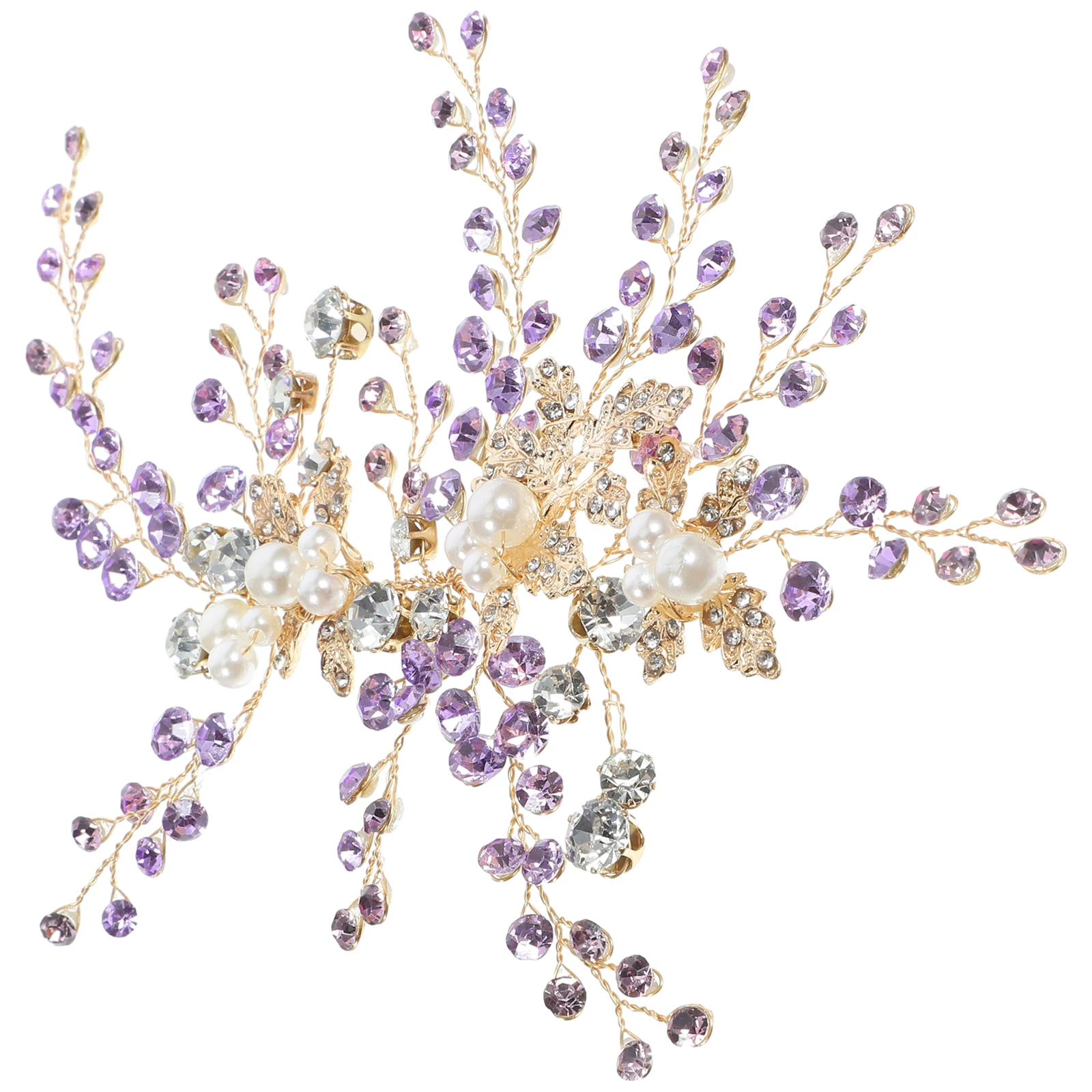 

Pearl Headband Wedding Hair Accessories Bridal for Women Rhinestone Crown Headpiece Bride Headgear