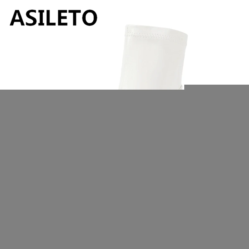 

ASILETO Design 2024 женские летние сапоги с открытым носком на тонких каблуках 10 см без застежек Большие размеры 43 44 45 сексуальные женские ботильоны