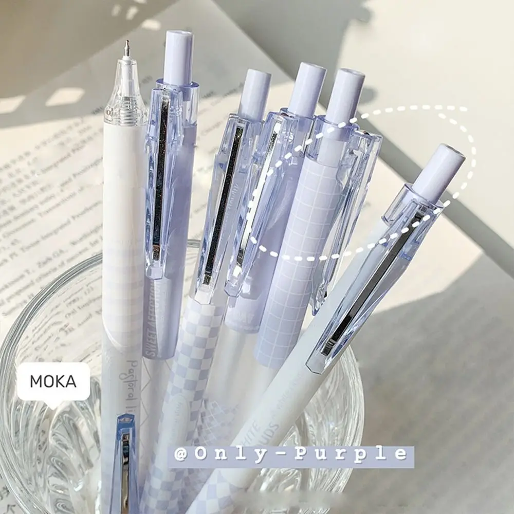 Kawaii 0.5mm Children Office School Students Stationery Ballpoint Pen Writing Pen Check Press Gel Pen Set Neutral Gel Pen