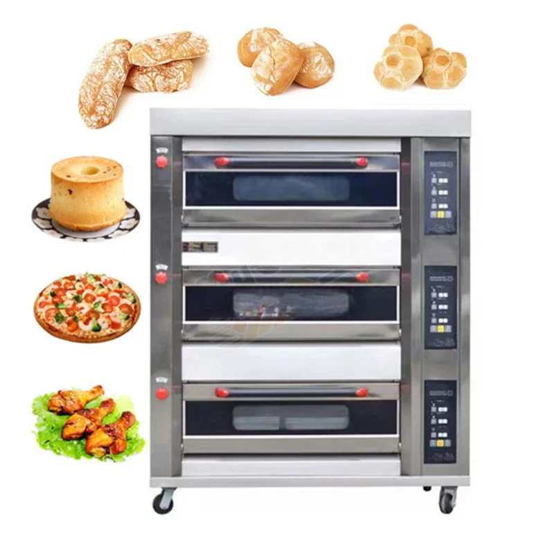 Bake Equipement Single Phase Stone Pretzel 10 Tray Bread Restaurant Oven Commercial