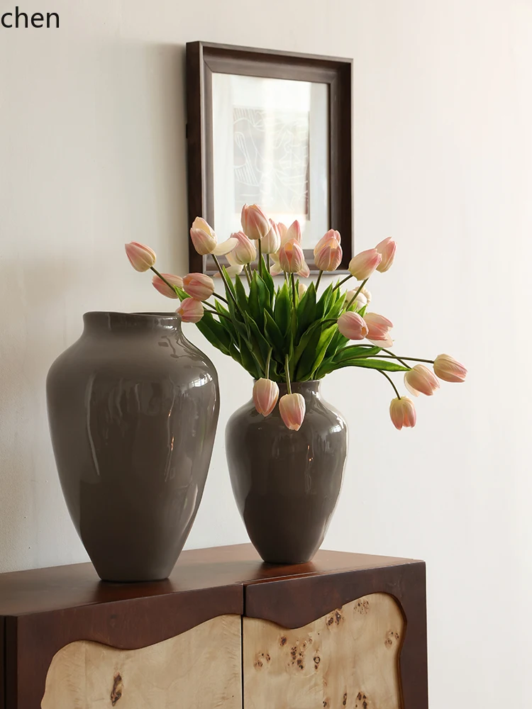

YXY Ceramic Living Room Decoration Hydroponic Vase Entrance Tabletop Ornament Display Piece