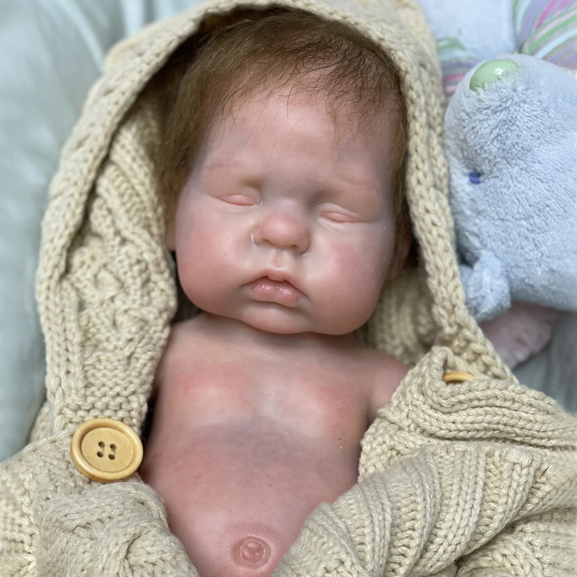 

Solid Silicone Doll Girl 18 inch Soft Newborn Bebe Reborn Full Body Baby Menina Macia Recém-nascido De Corpo Inteiro