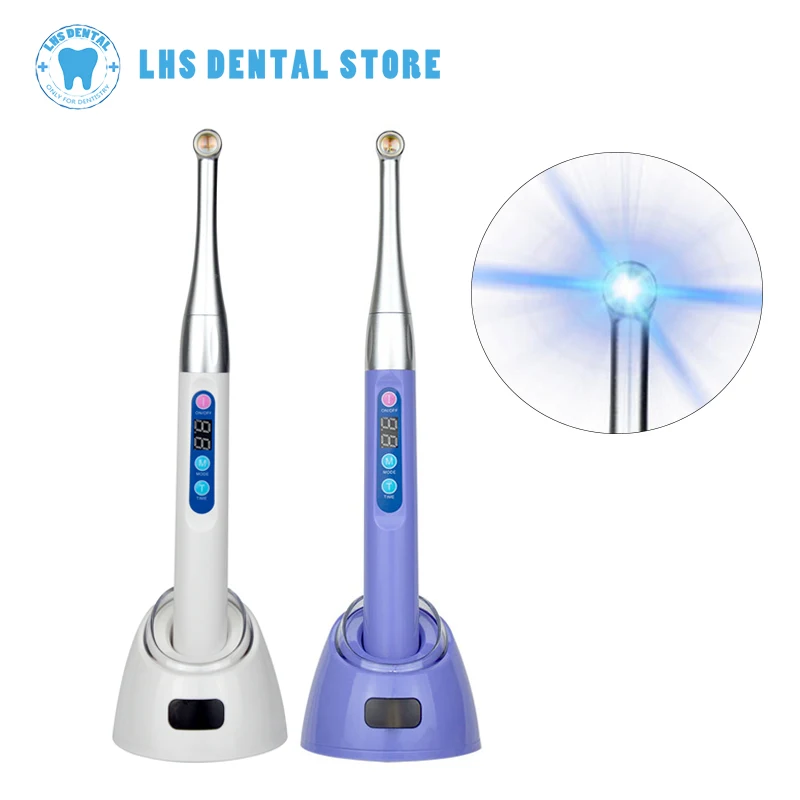 Dental Led Curing Light LED Curing Lamp 1 Second Cure Blue Light Metal Head Dentistry Tool