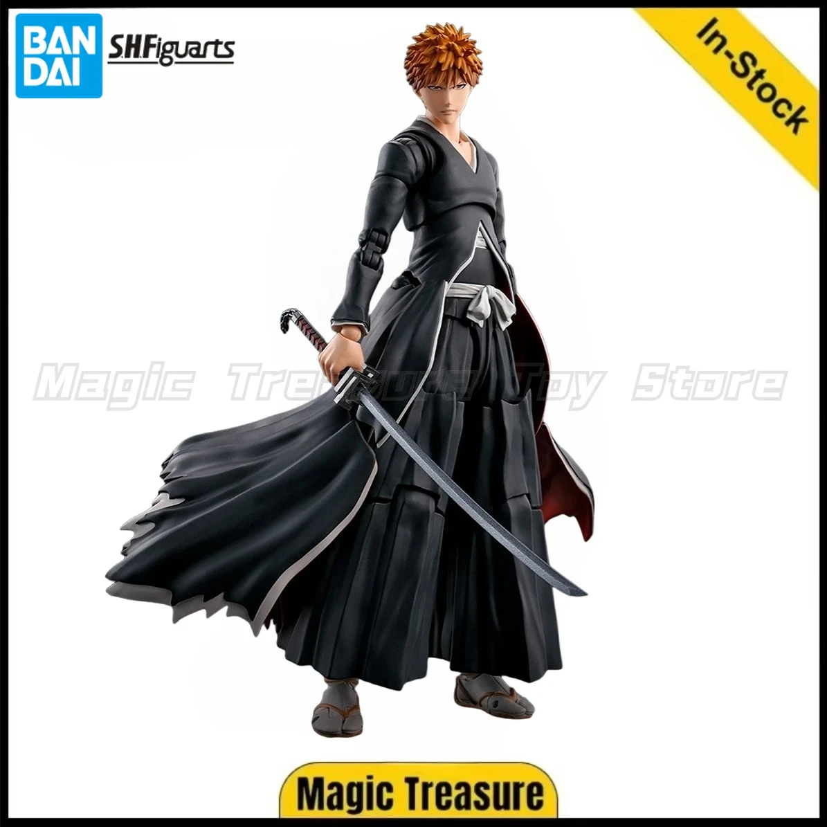 

【В наличии】Оригинальная фигурка BANDAI SPIRITS S.H.Figuarts BLEACH Куросяки Ичиго, масштаб 1/12, игрушка, подарок