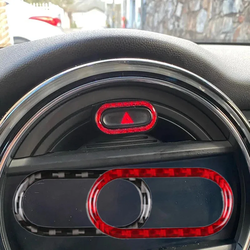 

Carbon Fiber Steering Wheel Instrument Panel Decorative Sticker Interior Modification Sticker Suitable for MINI F Series