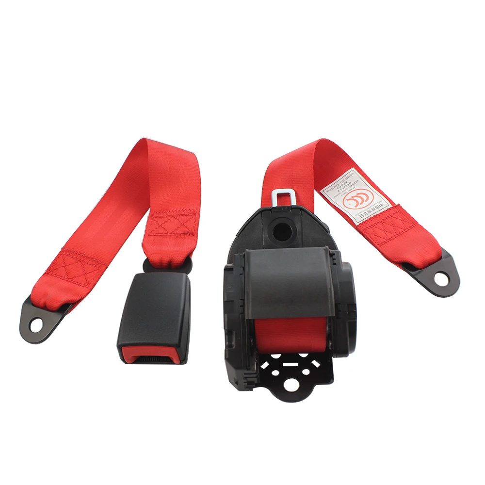 

Red 3 Point Car Seat Belts Safety CertifiedSafety Belt Extender Extension Buckle Adujstable Shoulder Emergency Lock 2840cm