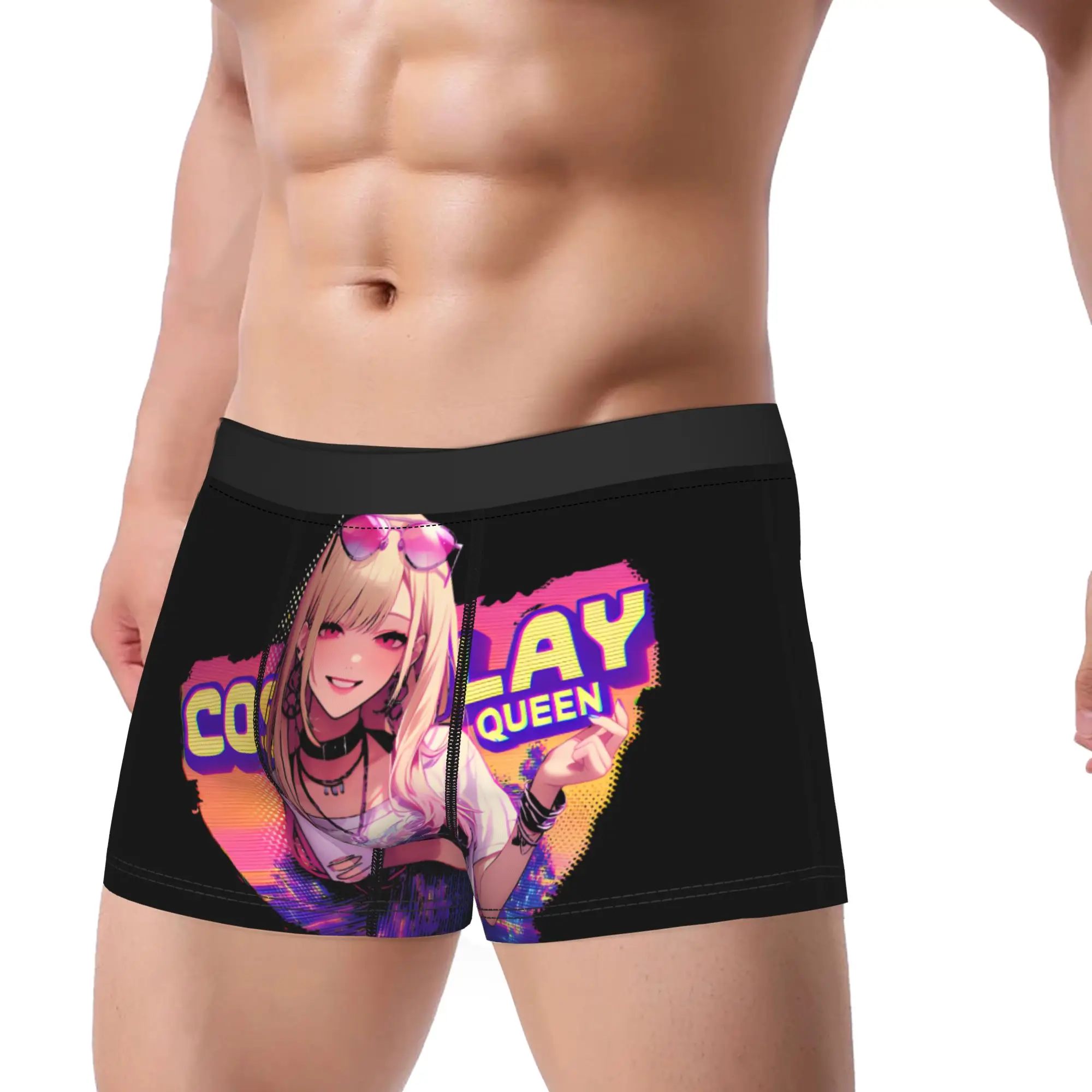 Marin Kitagawa Anime Cosplay Queen Fashion Art Underwear Underpants Custom Shorts Briefs For Men Pouch Plus Size Boxer Shorts