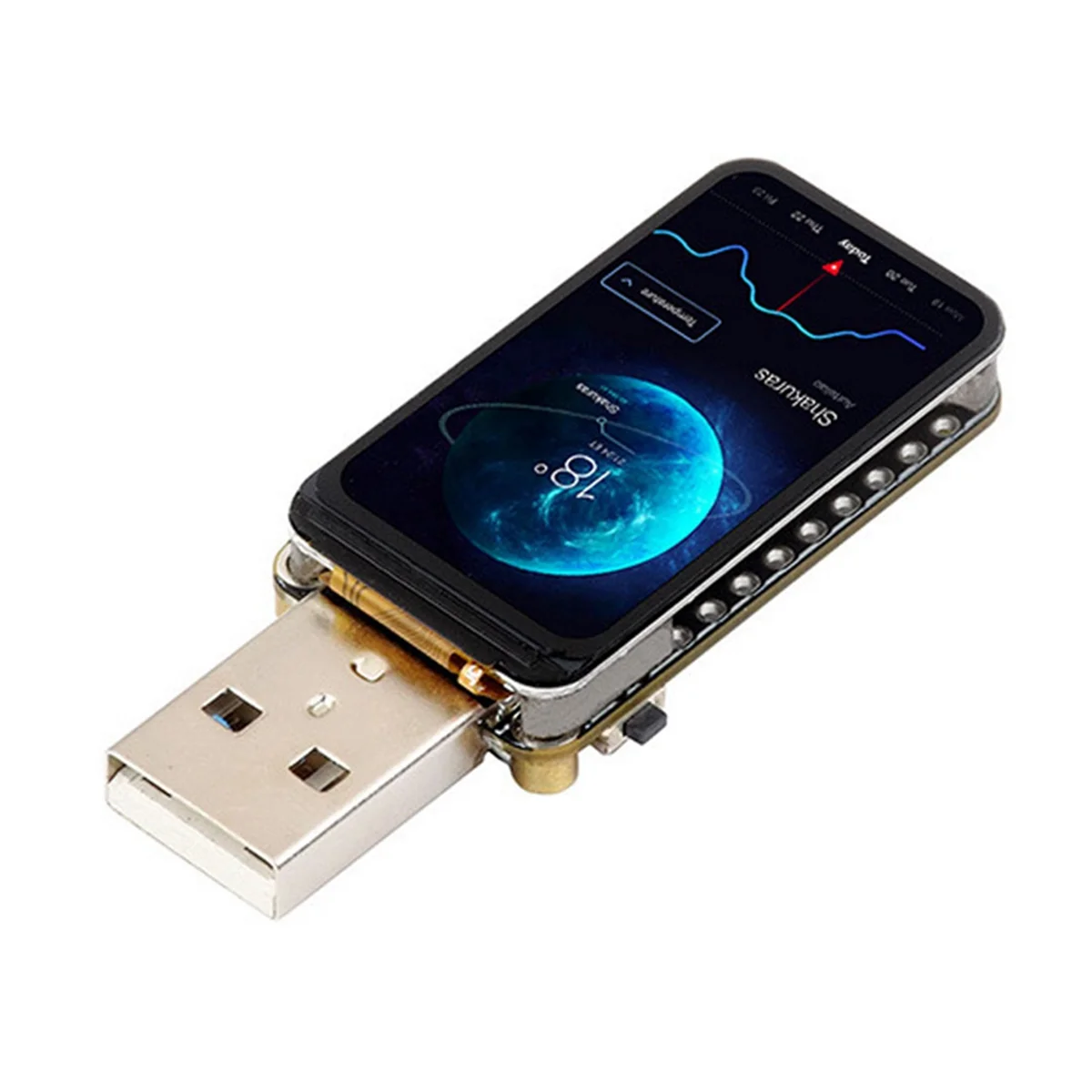 ESP32-S3 1,47-calowy wyświetlacz LCD Płytka rozwojowa Wbudowana kolorowa dioda LED RGB Pełna prędkość Port szeregowy USB 2,4 GHz WiFi BLE5 A002