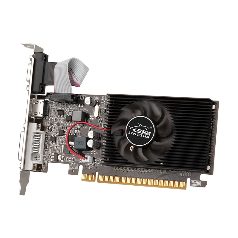 TISHRIC GT 610 Video card 1GB NVIDIA GeForce GT610 Graphics Card 64Bit VGA+HD+DVI Output DDR3 Memory PCIE X16 2.0