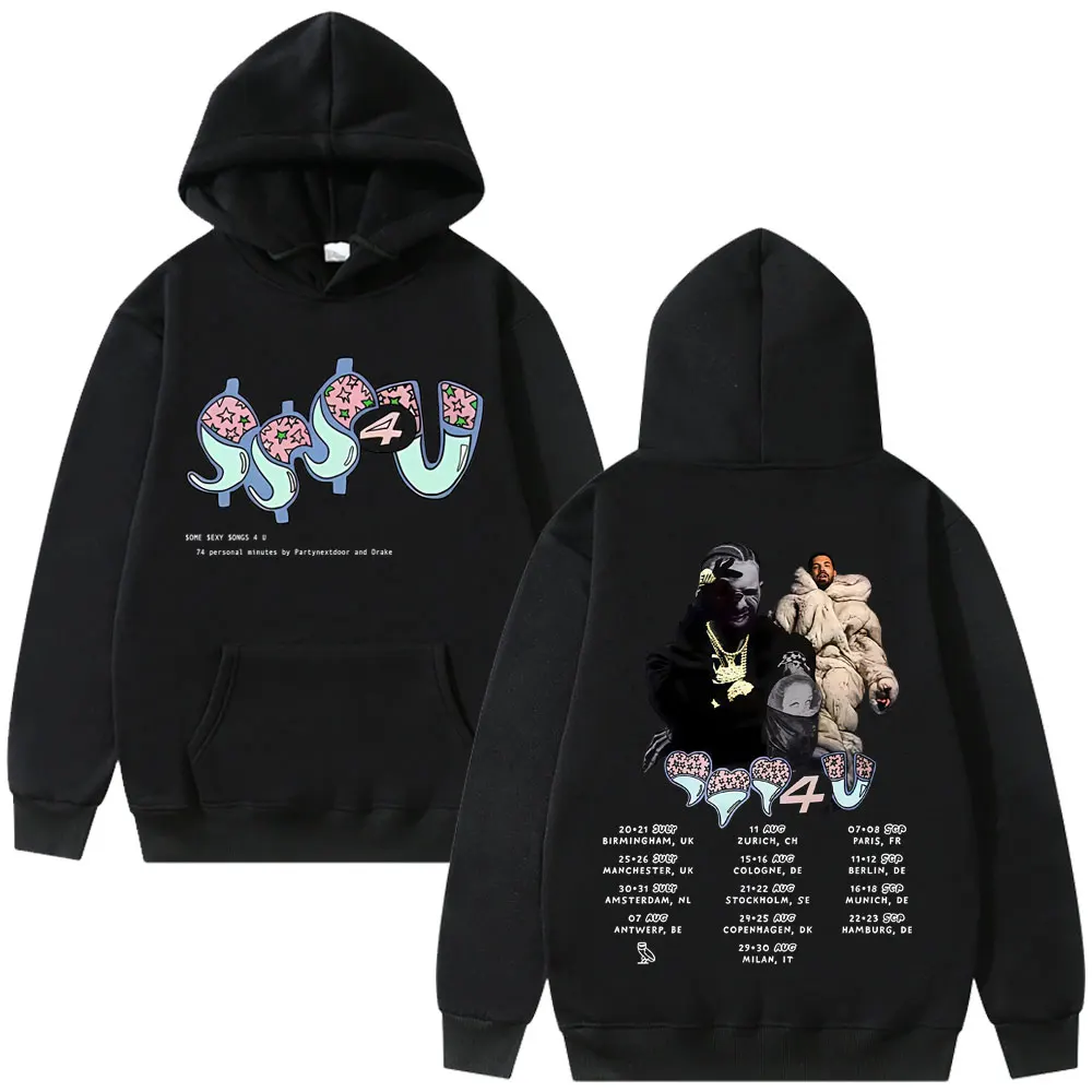 

Rapper Drake Europe Tour with PARTYNEXTDOOR Hoodie Some Sexy Songs 4 U SSS4U 2025 Sweatshirt Tops Men Hip Hop Fashion Streetwear
