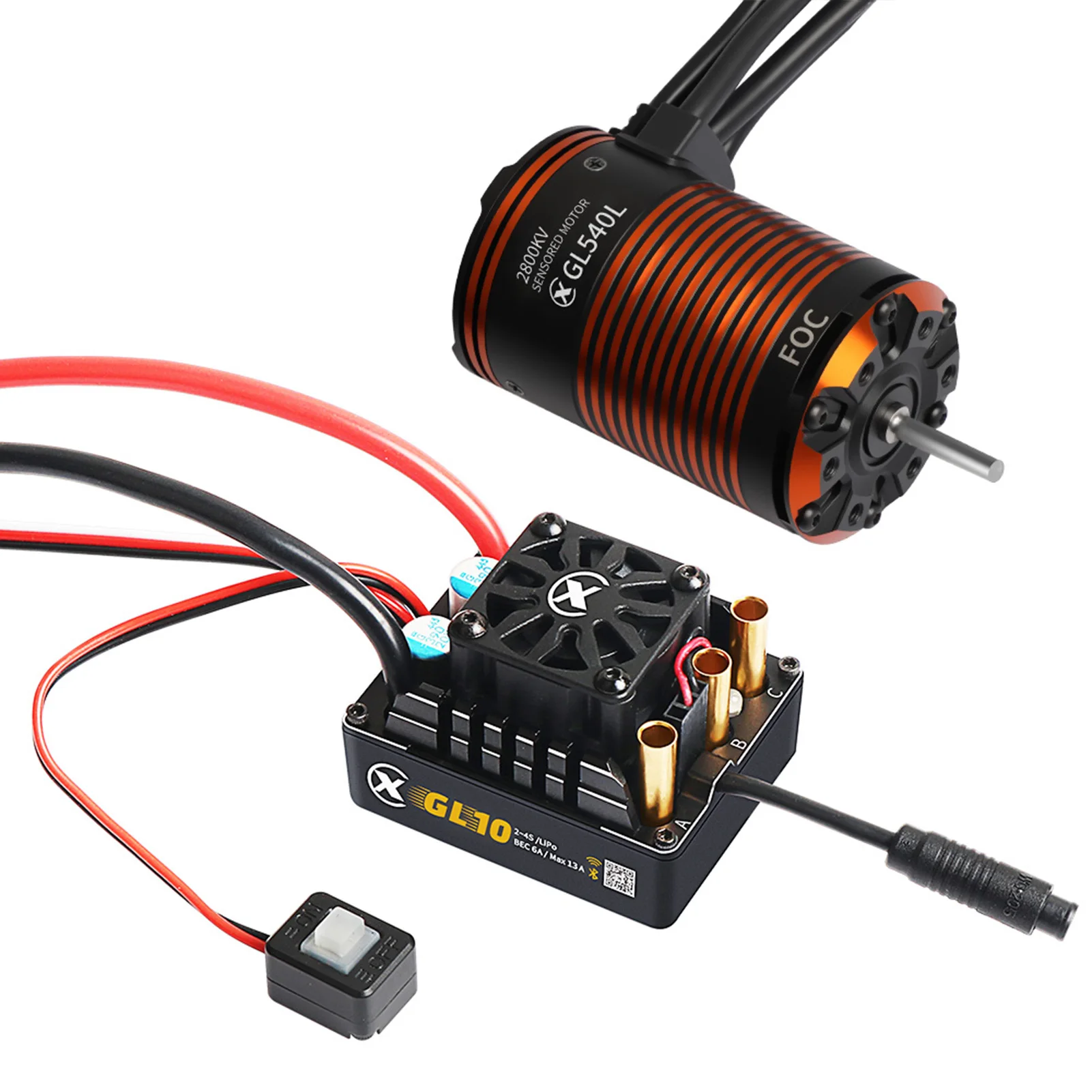 

XC GL540 2800KV GL550 3300KV Мотор Бесщеточный сенсорный комбинированный GL10 80A ESC для 1/10 1/8 RC Car Rock Crawler Запчасти