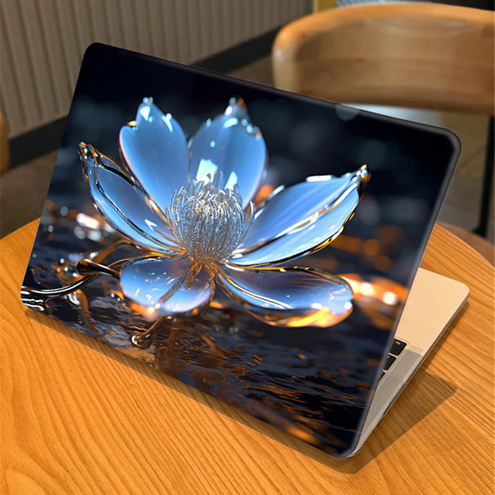 Blumenmuster Laptoptasche für MacBook Pro 16 2019 Hülle A2141 Schale für MacBook Air 13 15 2025 2024 Pro 14 M4 3D-Druckhülle
