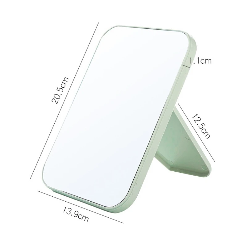 مرآة مكياج عالية الوضوح لسطح المكتب للنساء، مرآة مكياج بسيطة قابلة للطي #6