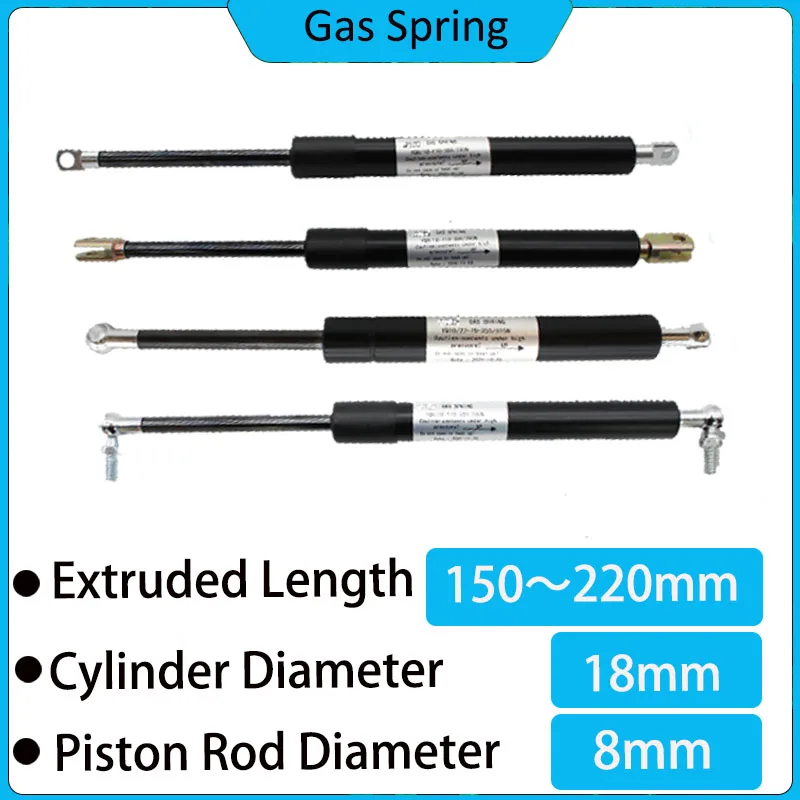 

1PC 150-220mm 20kg/200N/44LB Universal Strut Bars Gas Spring Support Boot Bonnet Car Caravans Doors Windows Hatches Boat Bus