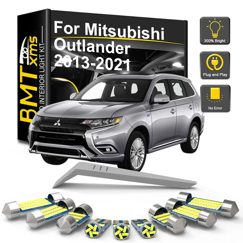 11Pcs LED Bulb Interior Indoor Light Kit For Mitsubishi Outlander 3 MK3 III 2013 2014 2015 2016 2017 2018 2019 2020 2021