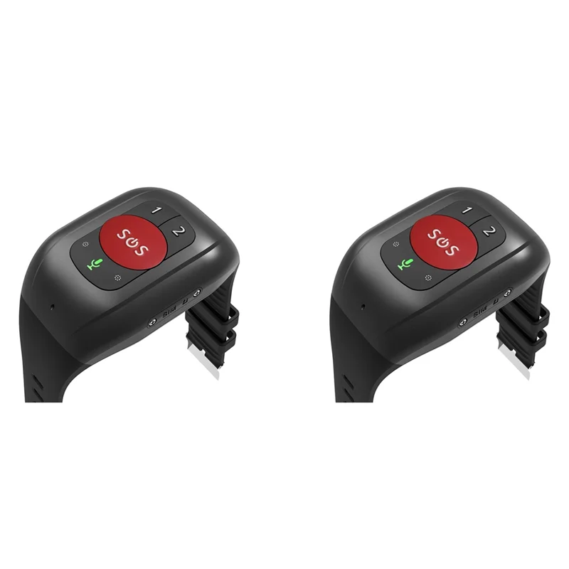 

CABE-2X Elderly 4G SOS Watch GPS Tracking Wristband Bracelet Emergency Alarm GPS Tracking Heart Rate Blood Pressure Monitor-B