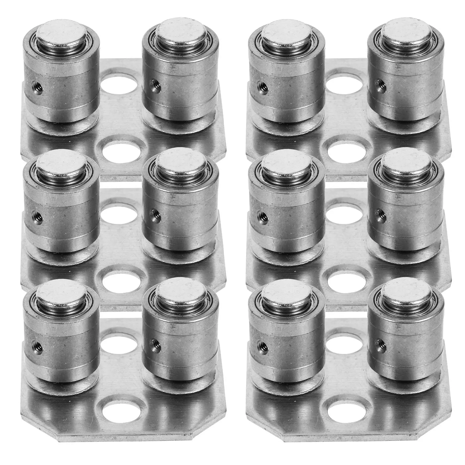 

6Pcs Sliding Door Floor Guide Heavy Duty Stainless Steel ABS Smooth Silent Closet Barn Door Bottom Track Roller Hardware