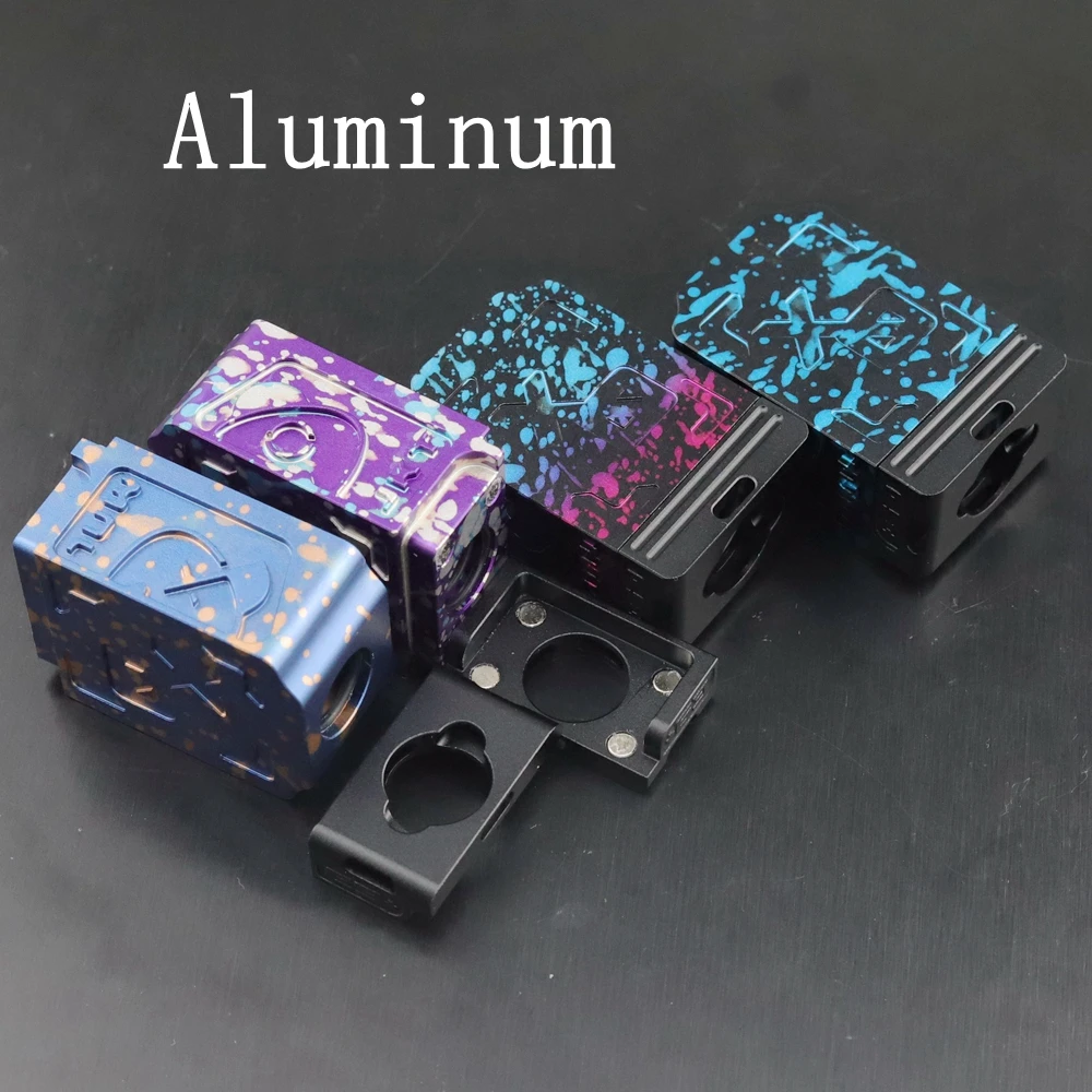 XO Boro-tanque con 2 piezas de vidrio SXK BB Billet Box, Base reemplazable magnética, caja de pañuelos portátil para coche