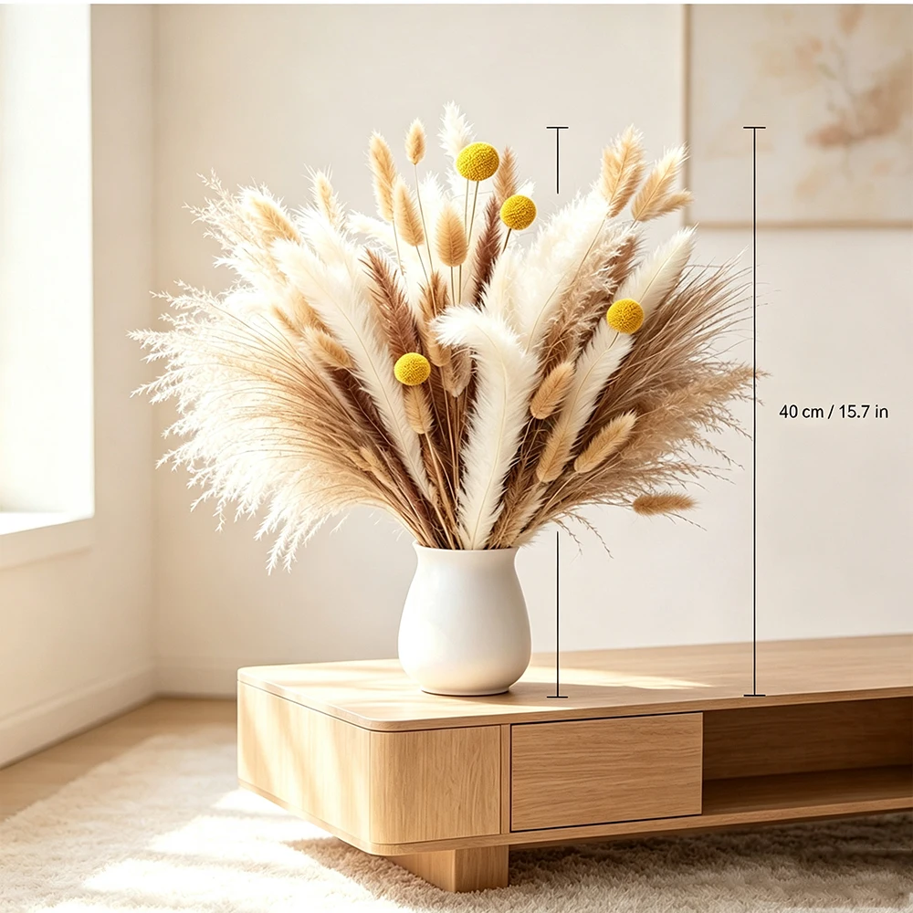 말린 팜파스 그래스 꽃다발, 천연 드라이 플라워, 고급 - Pampas Grass Decor 리뷰 및 가격