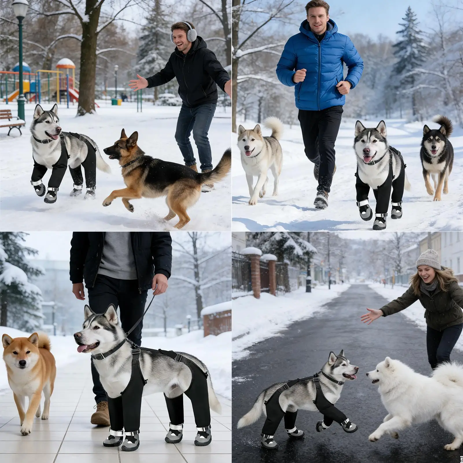 

Зимние сапоги для собак, противоскользящие, дышащие, водонепроницаемые, товары для домашних животных, зимнее снаряжение для собак, охоты на льду, защита от холода и пыли, прогулка, кемпинг
