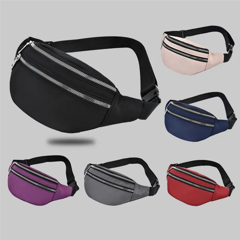 Waist Bag Women Men Waterproof Pocket Fashion Casual Chest Handbag Unisex Sports Travel Purse Plaid Waist Pack Belly Bags Case