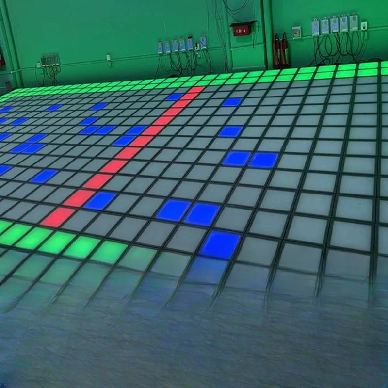 Waterproof Outdoor Floor Tile Light Jumping Innovative Parkour LED Floor Tile Light Interactive Game Gravity Sensing
