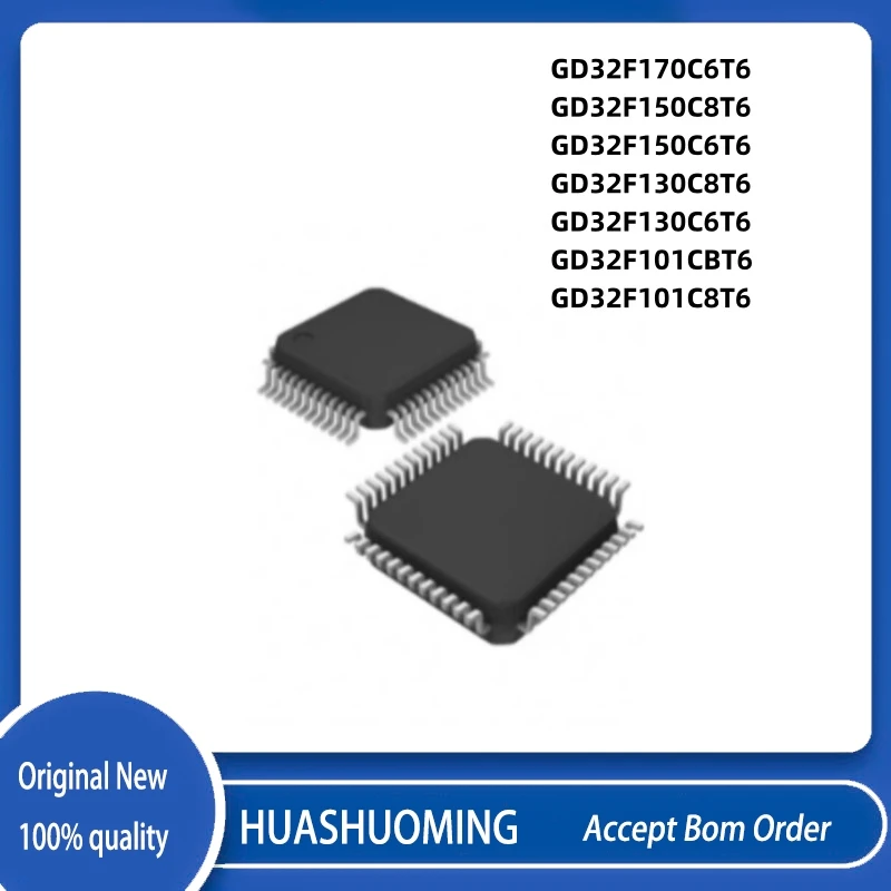 5pcs/lot New  GD32F101C8T6 GD32F101CBT6 GD32F130C6T6 GD32F130C8T6 GD32F150C6T6 GD32F150C8T6 GD32F170C6T6 QFP48