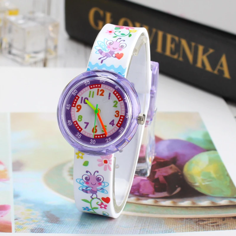 

Kids Quartz Watches Cartoon Cute Animals Children Fashion Casual Bee Flower Watch for Student Boys Girls Clock Child Watch