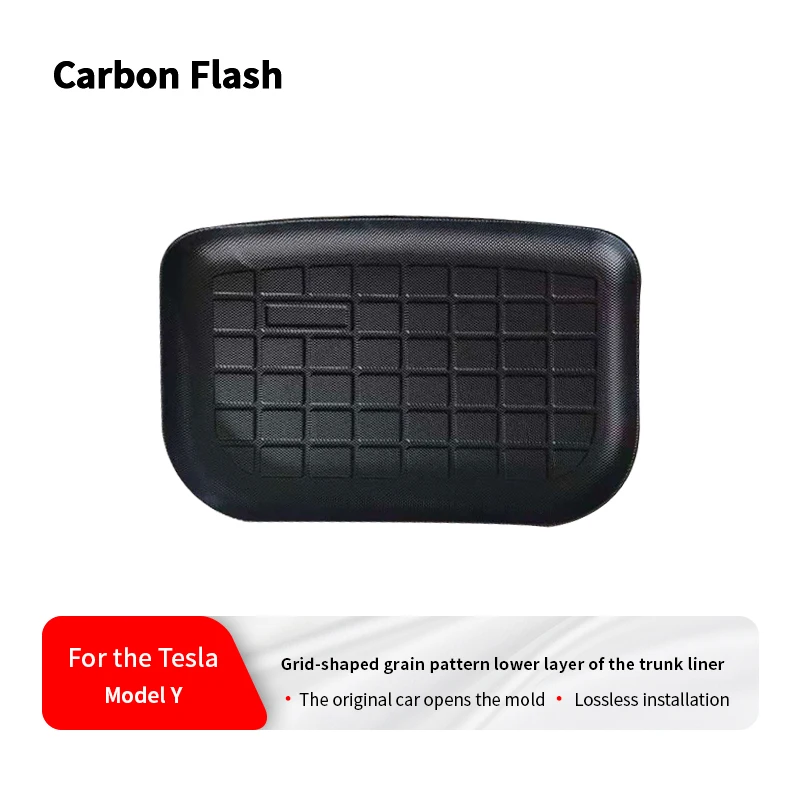 

Подходит для Tesla Model Y 2021-2024, нижний слой коврика в багажник с клетчатым узором, материал TPE.