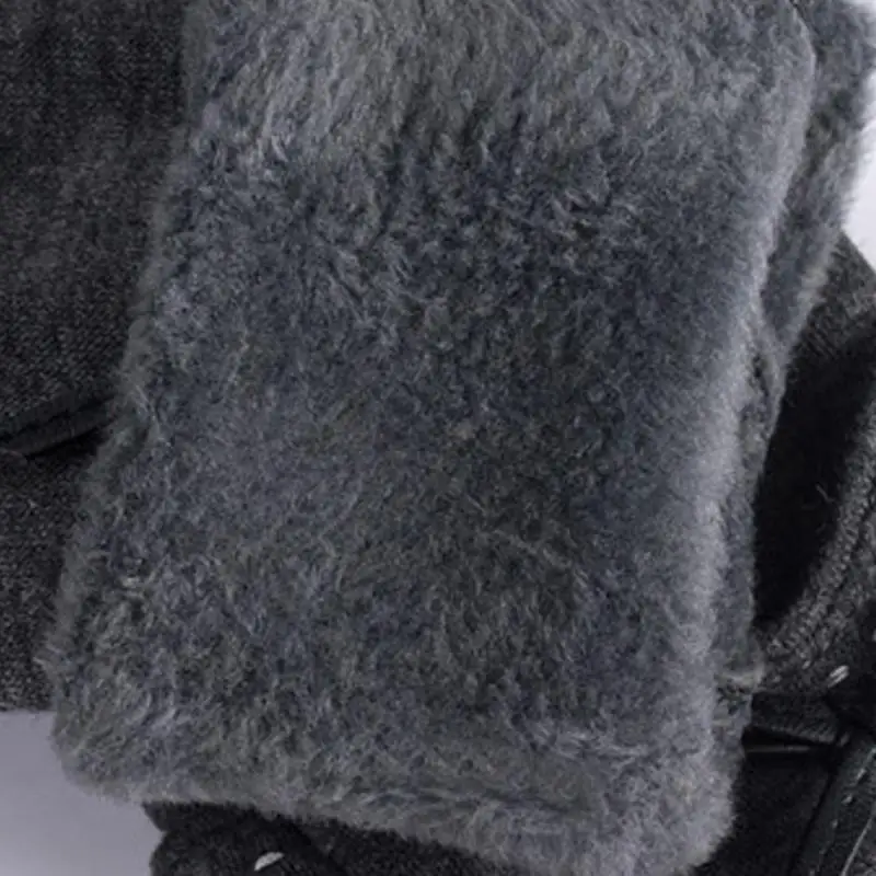 Sarung Tangan Termal Jari Penuh Hangat Musim Dingin Abu-abu Sarung Tangan Tahan Angin Layar Sentuh Penghangat Tangan Listrik USB untuk Bersepeda Ski