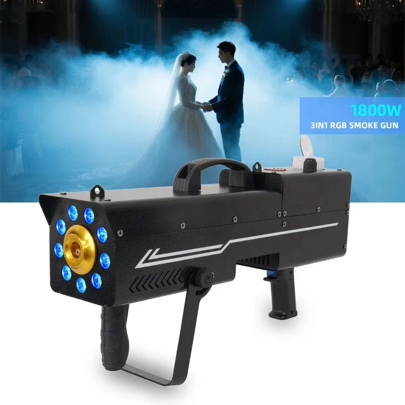 1800W Fog Smoker 3in1 RGB Light Emitting Diode Stage Fog Special Effects Equipment Club Party Wedding Smoke Machine
