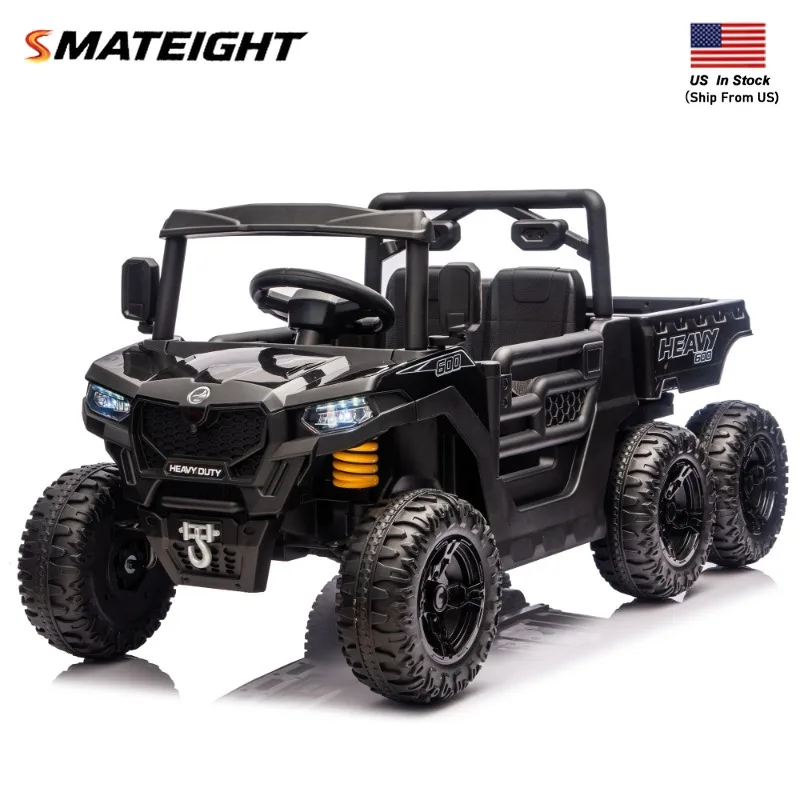 Kids Ride On Electric Dump Truck  Six-wheel Suspension, Bluetooth &Early Education with Music and Storie for Kids Aged 3+