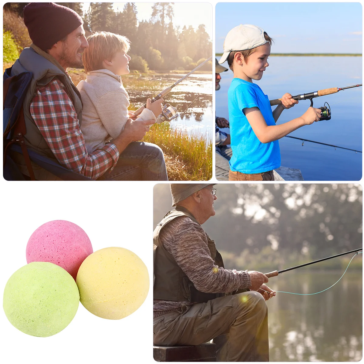 

3Pcs Fishing Lure Fish Attracting Smell Ball Baits Bubble Ball Fishing Bait for Fresh Saltwater Fish Attractant