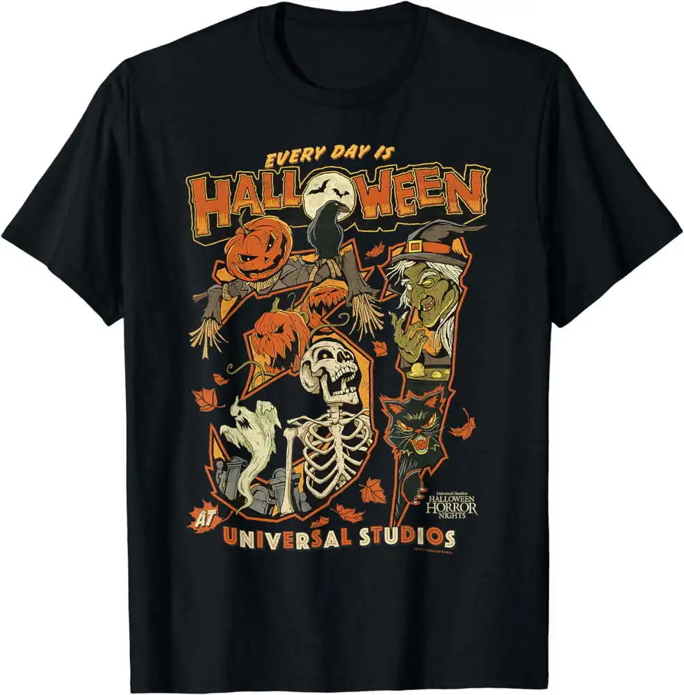 

Halloween Horror Nights HHN Every Day Is Halloween T-Shirt Unisex T-shirts Cotton Luxury Brand Vintage Oversized