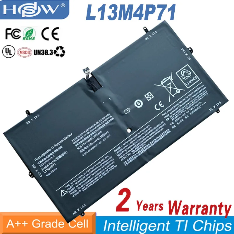 

L13M4P71 7.6V 44Wh Battery for Lenovo Yoga 3 Pro 1370 Series Pro-1370-80HE Pro-5Y71 Pro-I5Y51 Pro-I5Y70 Pro-I5Y71 L14S4P71