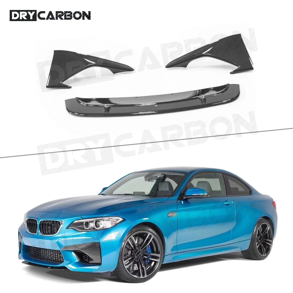 

Carbon Fiber Front Bumper Lip Spoiler For BMW 2 Series F87 M2 2016 2017 2018 Car Head Bumper Upper Splitters Lip