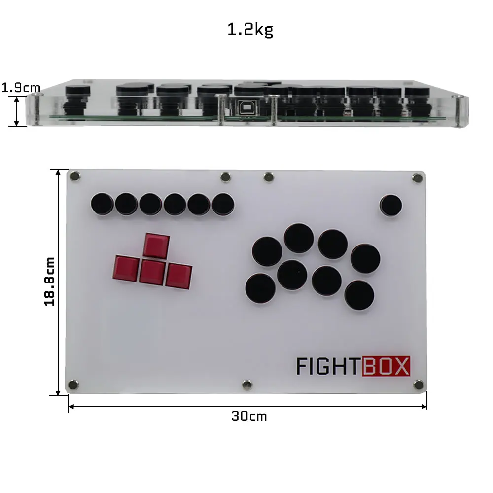 FightBox-وحدة تحكم لعبة الممرات اللاسلكية ، زر لوحة المفاتيح ، الكمبيوتر ، PS ، XBOX ، التبديل ، B6