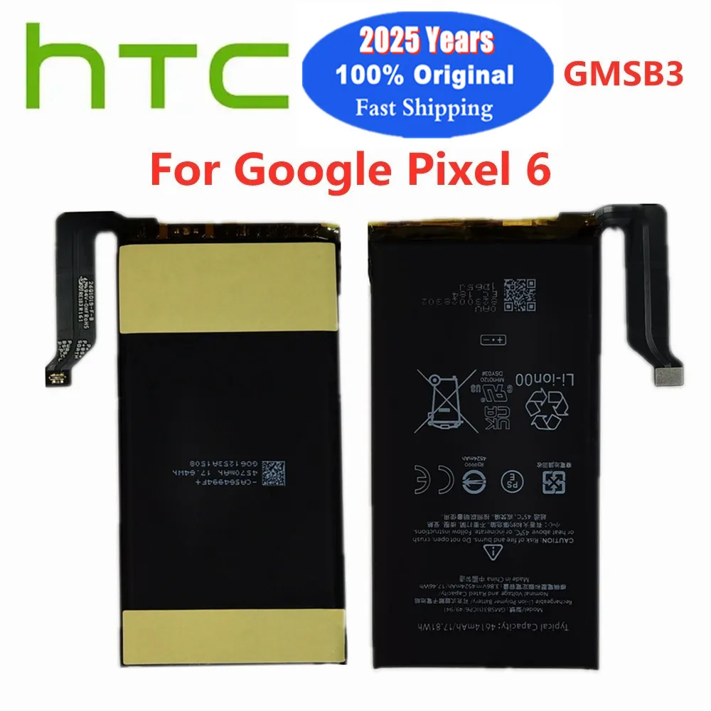 2025 Years 4614mAh GMSB3 Orginal Battery For HTC Google Pixel6 Pixel 6 High Quality Genuine Replacement Phone Battery Bateria