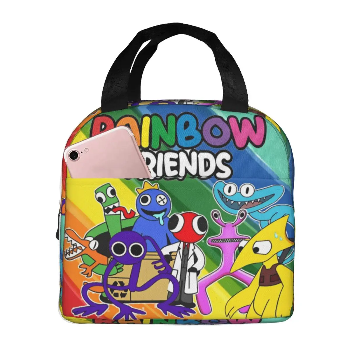 

R-Rainbowed Friend аксессуары изолированная сумка для обеда для школы офисный контейнер для еды портативный термохолодильник ланч-бокс