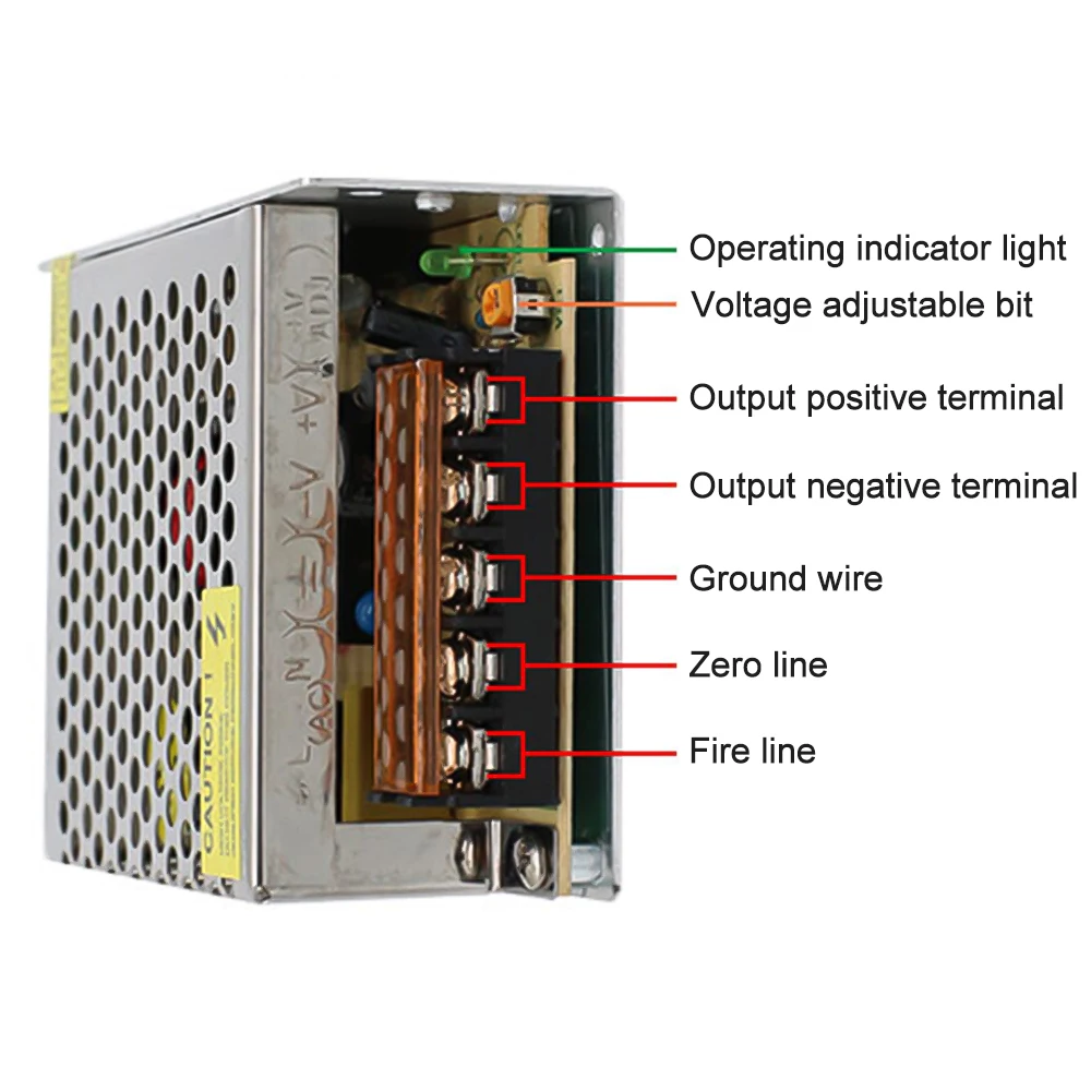 DC12V 5A Transformadores de Iluminação AC 110V 220V para DC 12V 60W LED Driver Power Adapter para 5m LED Strip light Switch Power Supply