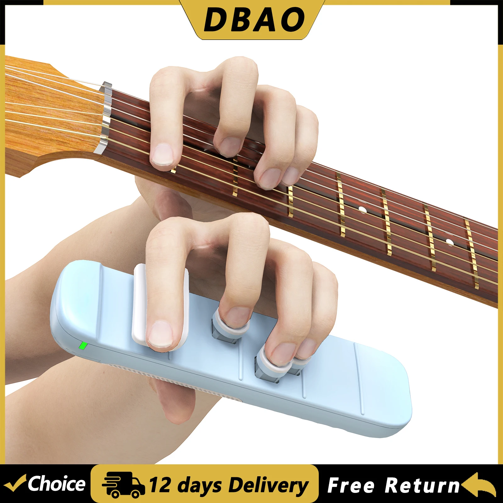 

DBAO Guitar Chord Trainer F Chord Guitar Finger Trainer Portable Guitar Beginner Chord Practice Tool Guitar Accessories