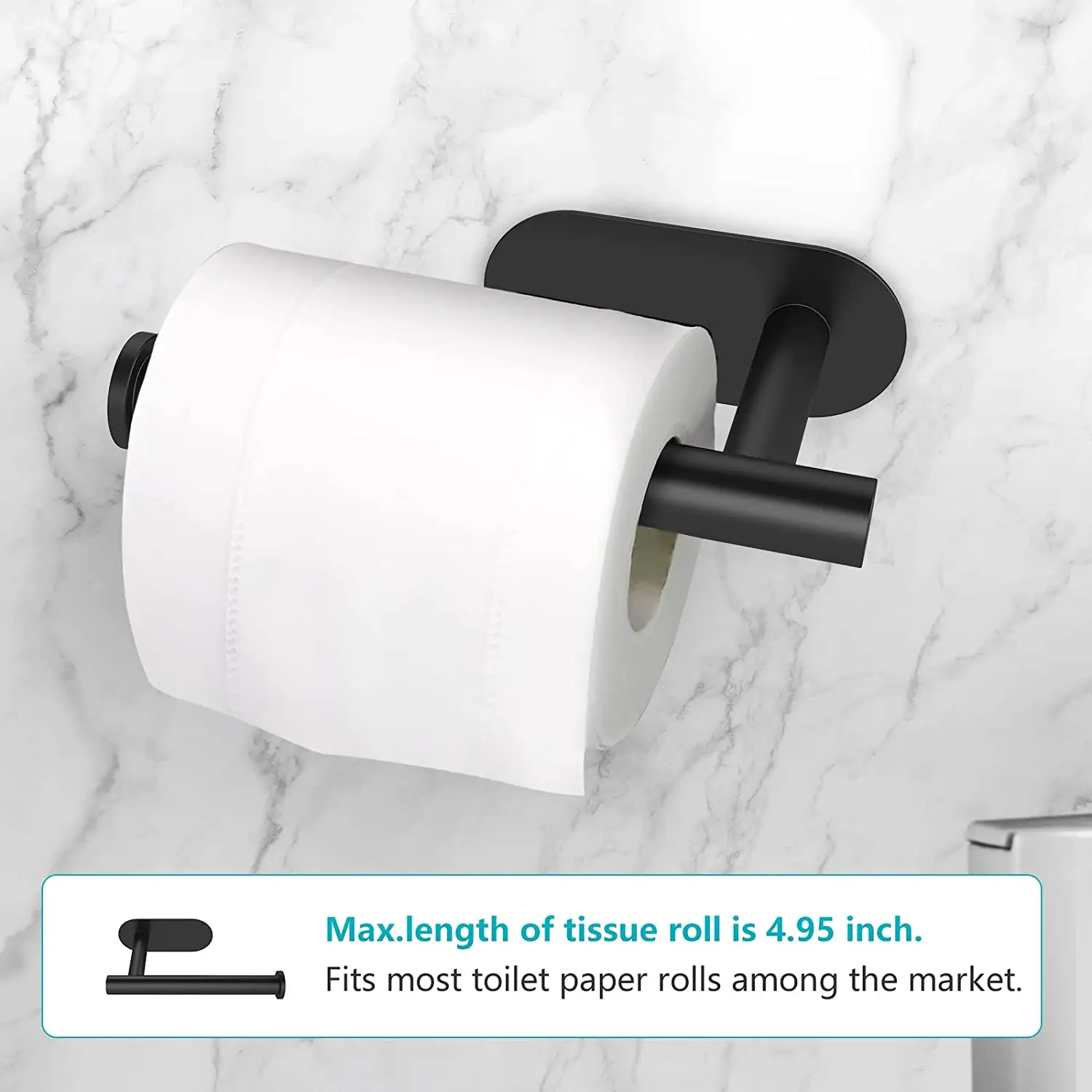 

Stainless Steel Tissue Shelf Adhesive Wall Mount Toilet Roll Paper Holder Storage Stand Bathroom No Drill Tissue Towel Holder