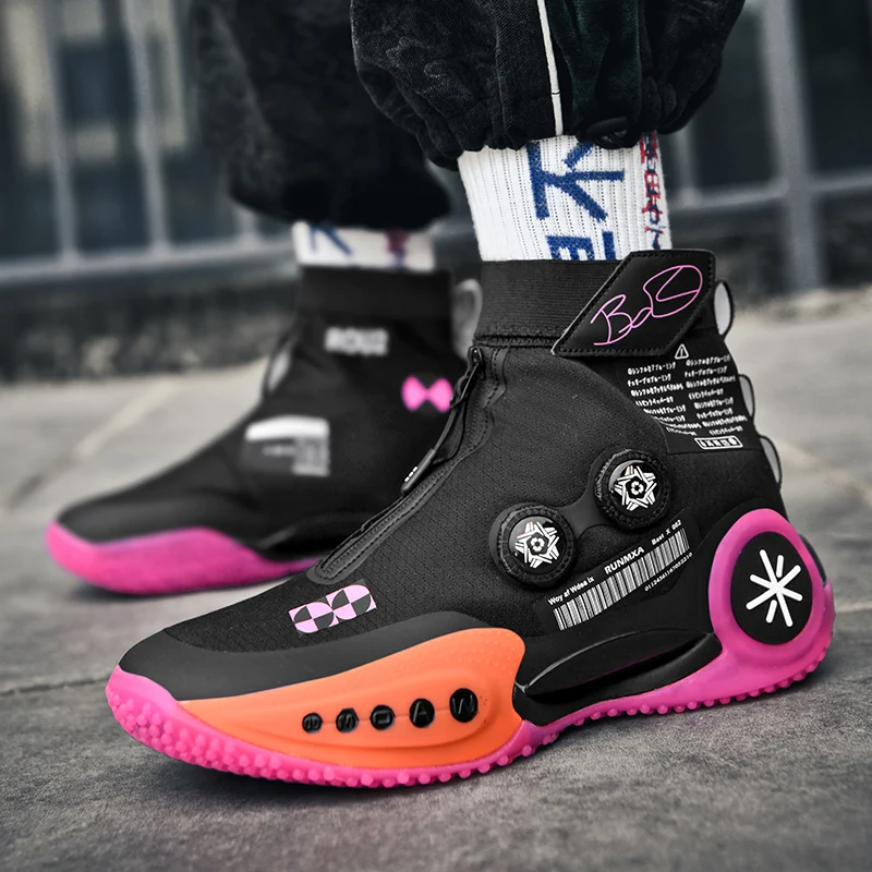 Marka mężczyźni buty koszykarskie dla dzieci kobiety oddychające outdoor wysokie skarpety kosz buty Design Sneakers oryginalne buty sportowe do