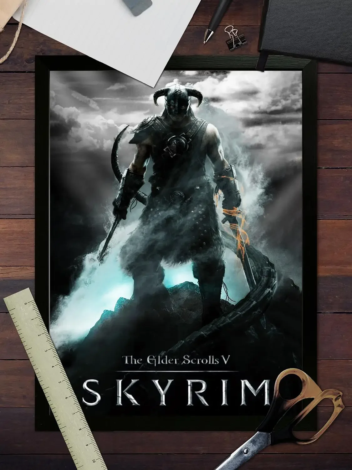 Scrolls V Skyrim classic game Poster stampe Wall Art Canvas Painting Poster per Modern Family Living Room Home Decor