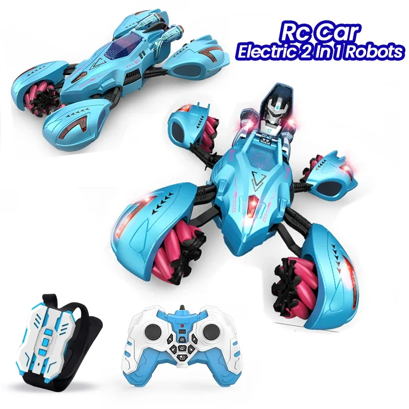 

Electric Rc Car 2 In 1 Transformation Robots Sports Vehicle Model Robots Boys Toys Remote Cool Rc Deformation Cars Kid Toy Gifts