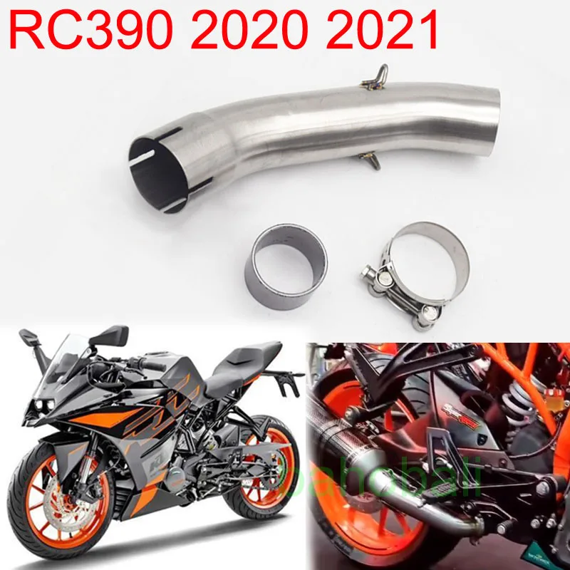 

Motorcyle Exhaust Middle Link Pipe 51mm Muffler Escape Section Adapter Connect for KTM DUKE RC 390 RC390 Duke390