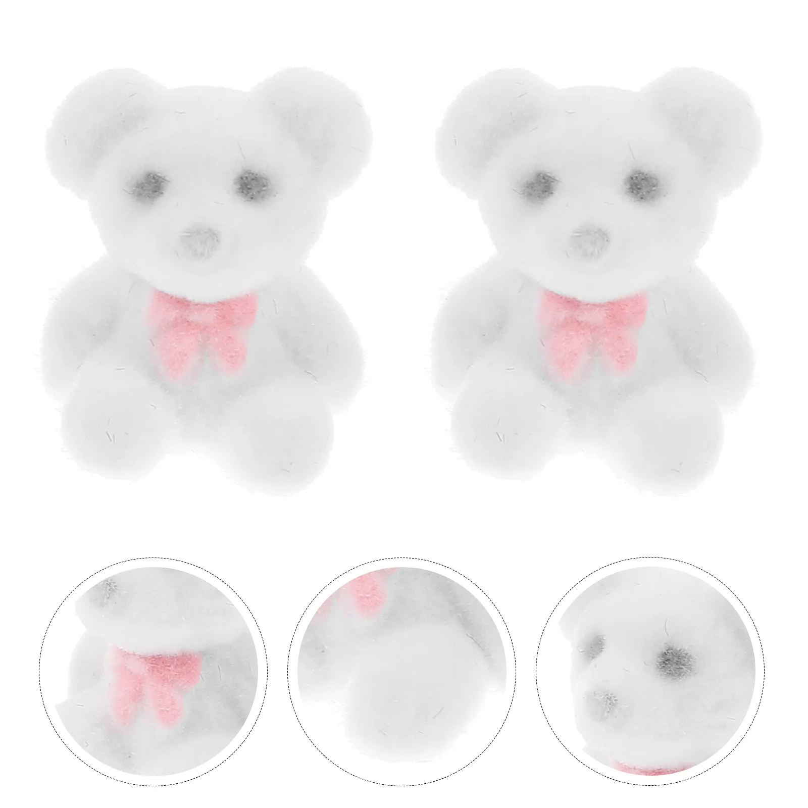 10 Pcs Mini Bear Cartoon Miniature Figurines Plush Bears Small Decorations Garden Wedding