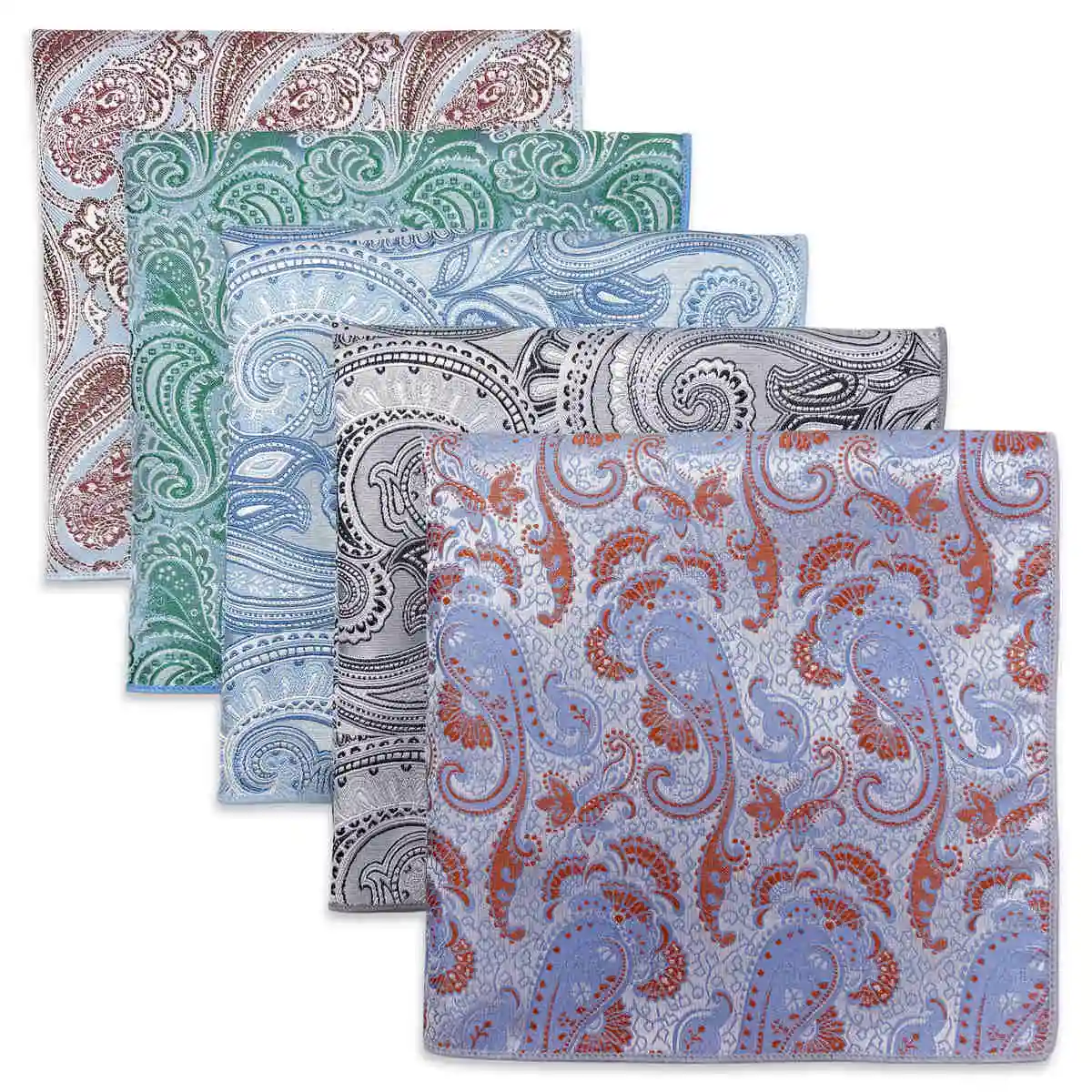 جديد 5 قطع رجل الجيب المربعات الأزياء هدية مناديل مجموعة اكسسوارات الأعمال المنديل الكلاسيكية