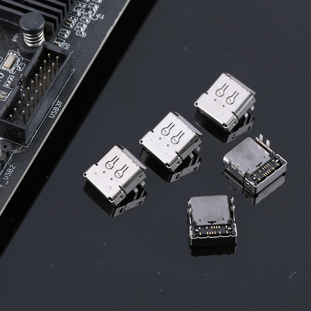 5 قطعة منفذ مقبس شاحن من النوع C لوحدة تحكم Xbox Series X/S منفذ شحن إمداد الطاقة منفذ مقبس توصيل شاحن من النوع C