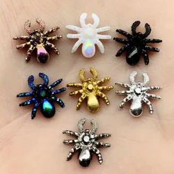 30pcs Glitter Gold & silver & Golden Rose Spider 3d Pendenti E Ciondoli Gioielli In Resina Decorazioni FAI DA TE Adesivi Orecchini